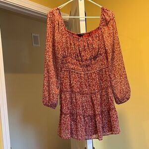 Trixxi Rust Floral Dress